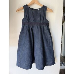 Rare Dolce & Gabbana D&G Junior Girls Denim Lined dress Size 9/10 Runs like 7/8